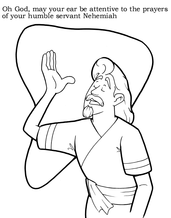 nehemiah rebuilding the wall coloring pages - photo #20